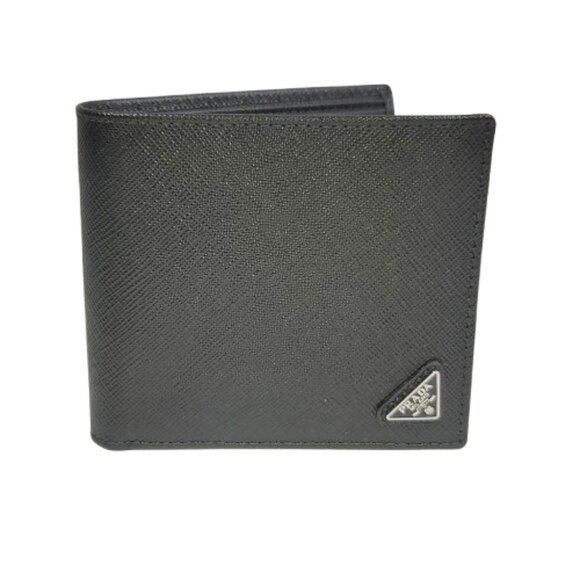 Prada Saffiano Black Leather Wallet - New - Picture 1 of 7